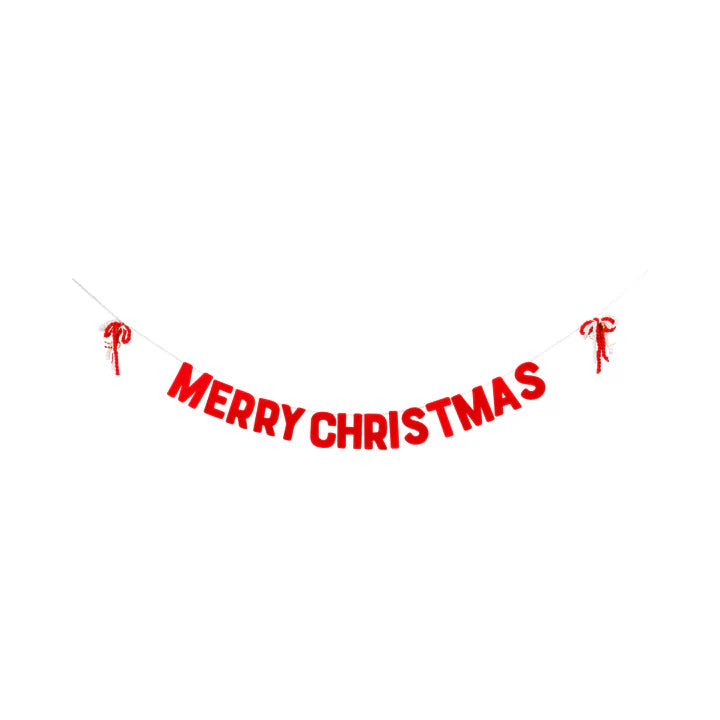 Guirnalda "Merry Christmas" en fieltro Grueso