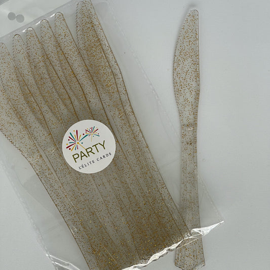 Cuchillos escarcha dorada