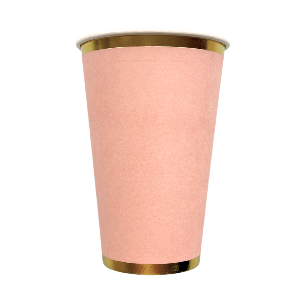 Vasos Palo Rosa bordes gold