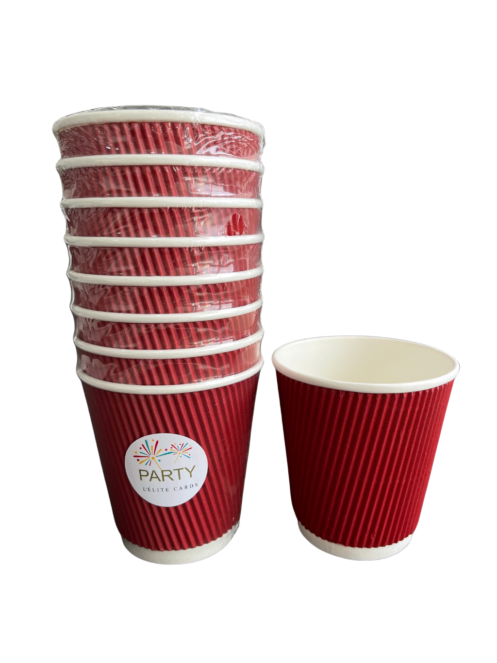 Vasos Rojo Estriado