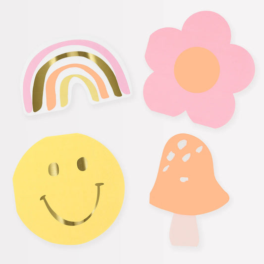 Servilletas con forma de Iconos Felices