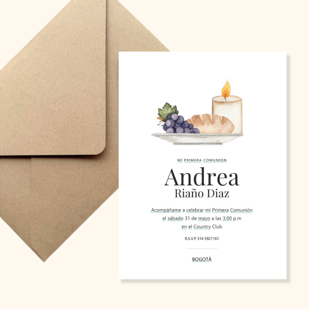 Invitación Ofrenda / 12 unds.