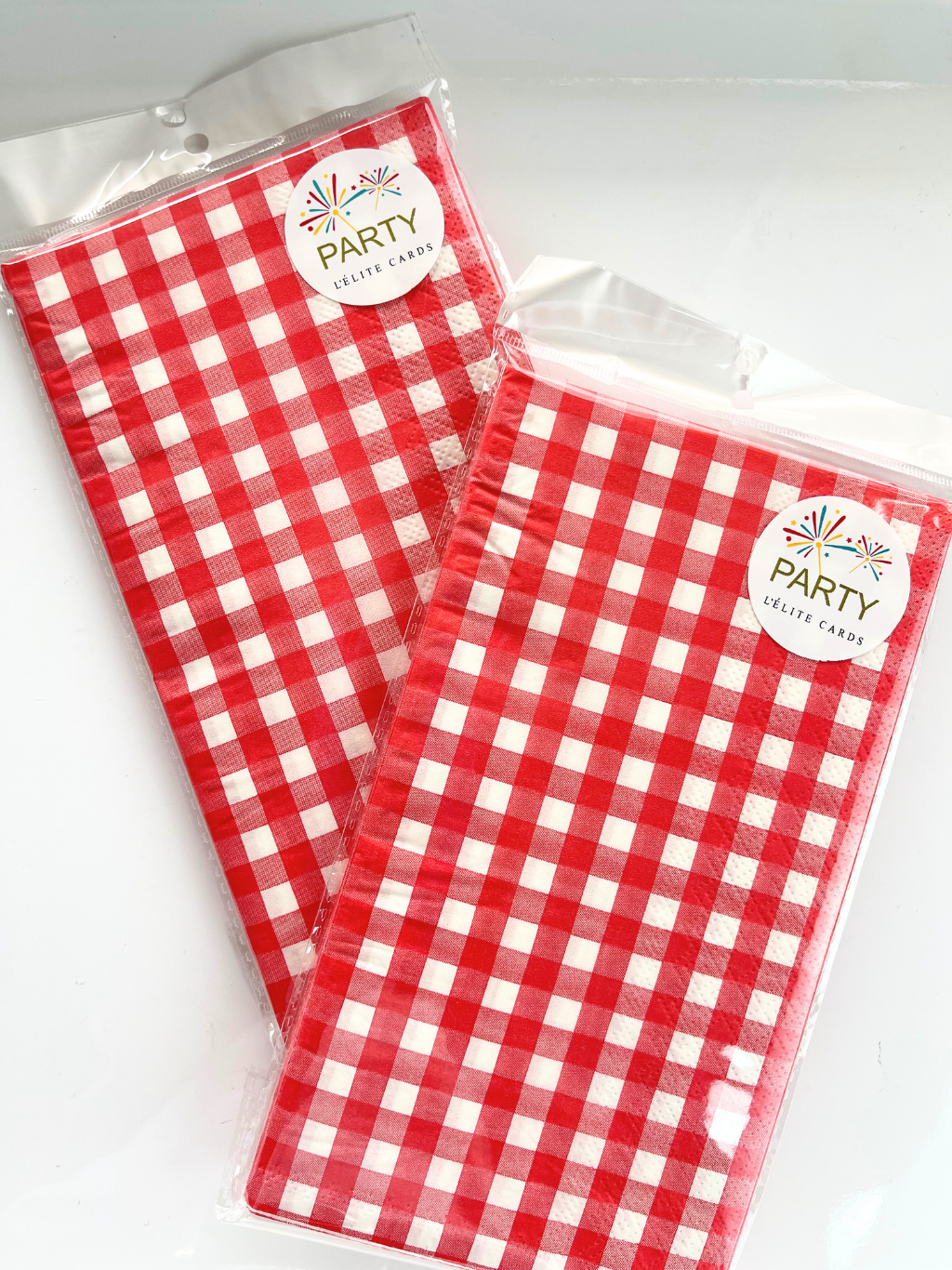 Servilletas Vichy Rojo (rectangular)